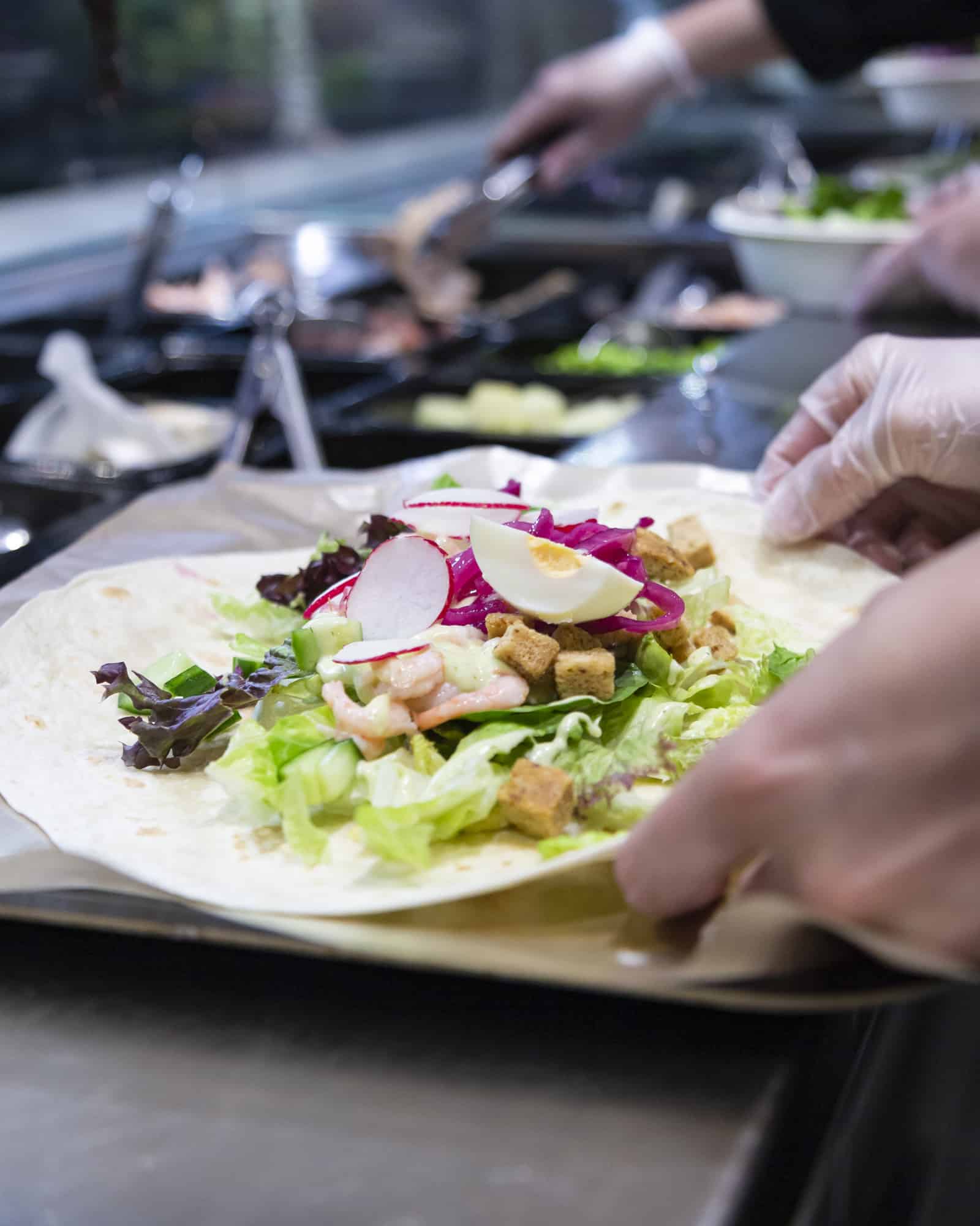 Salads and Smoothies wraps