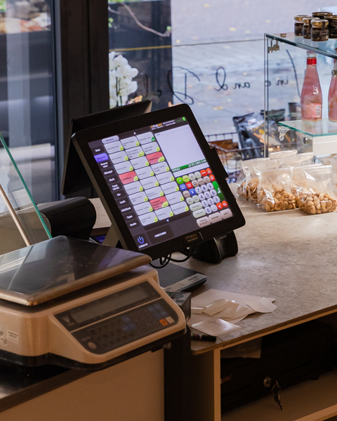 Kassasystem för café